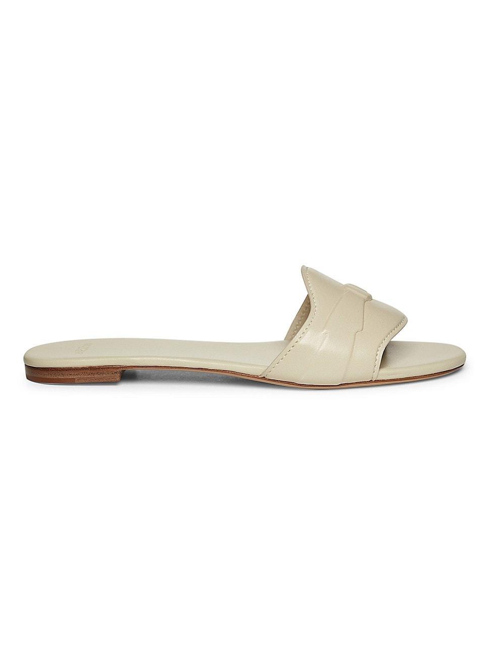 Womens Clarita Padded Leather Slides Product Image