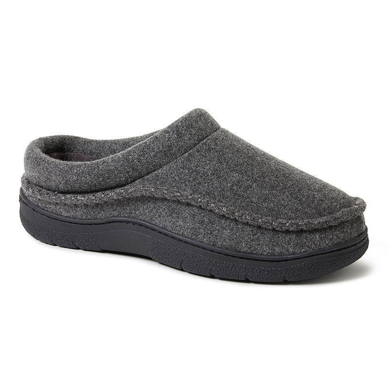 Dearfoams Thompson Wool Blend Mens Clog Slippers Dark Grey Gray Product Image