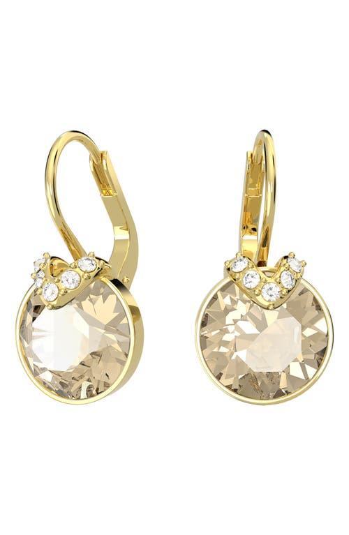 Swarovski Bella Gold Tone V Crystal Drop Earrings Product Image