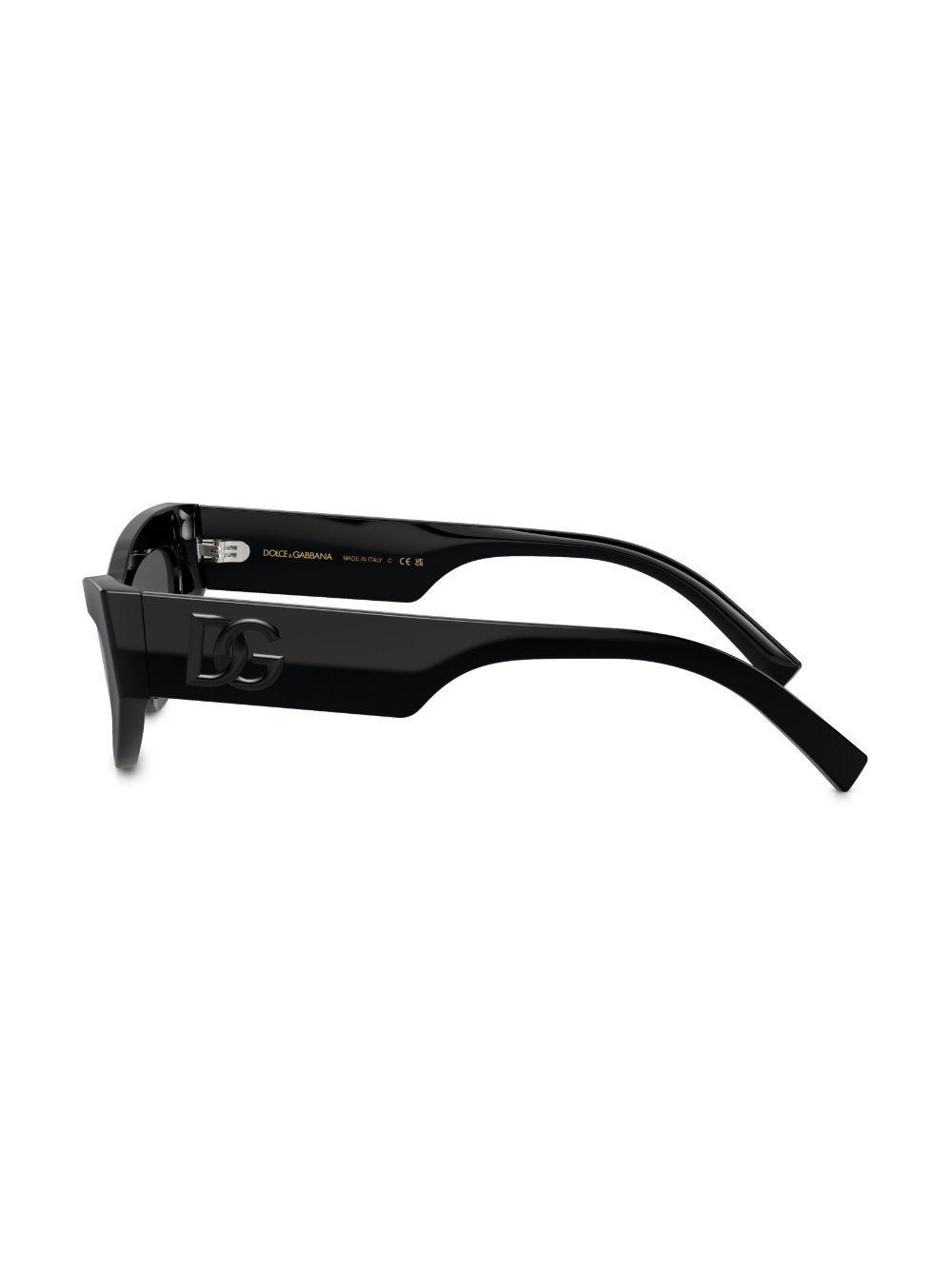 DOLCE & GABBANA Sonnenbrille Mit Ovalem Gestell In Black Product Image