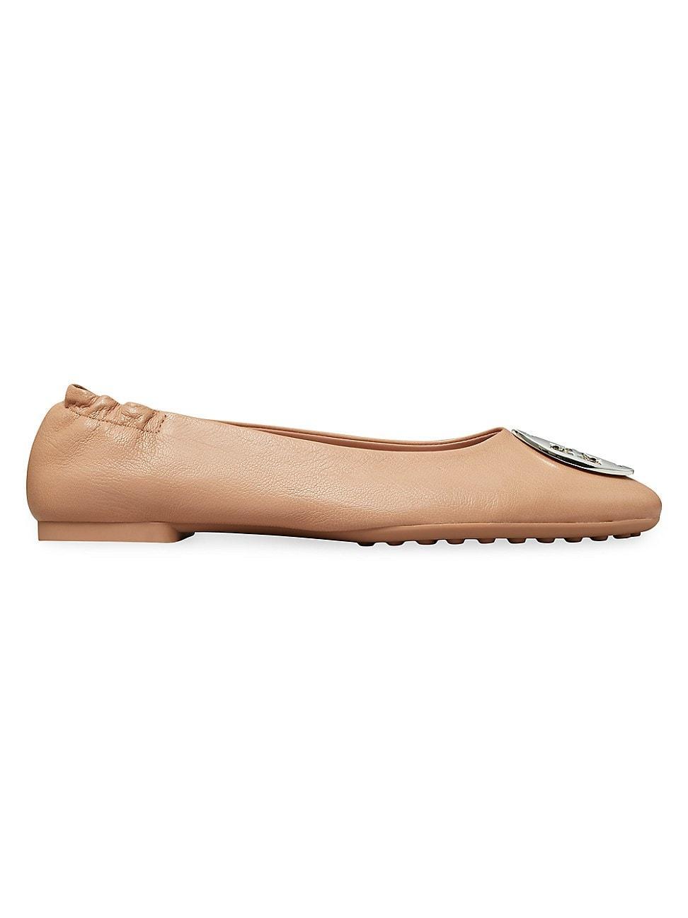 Claire Leather Medallion Ballerina Flats Product Image