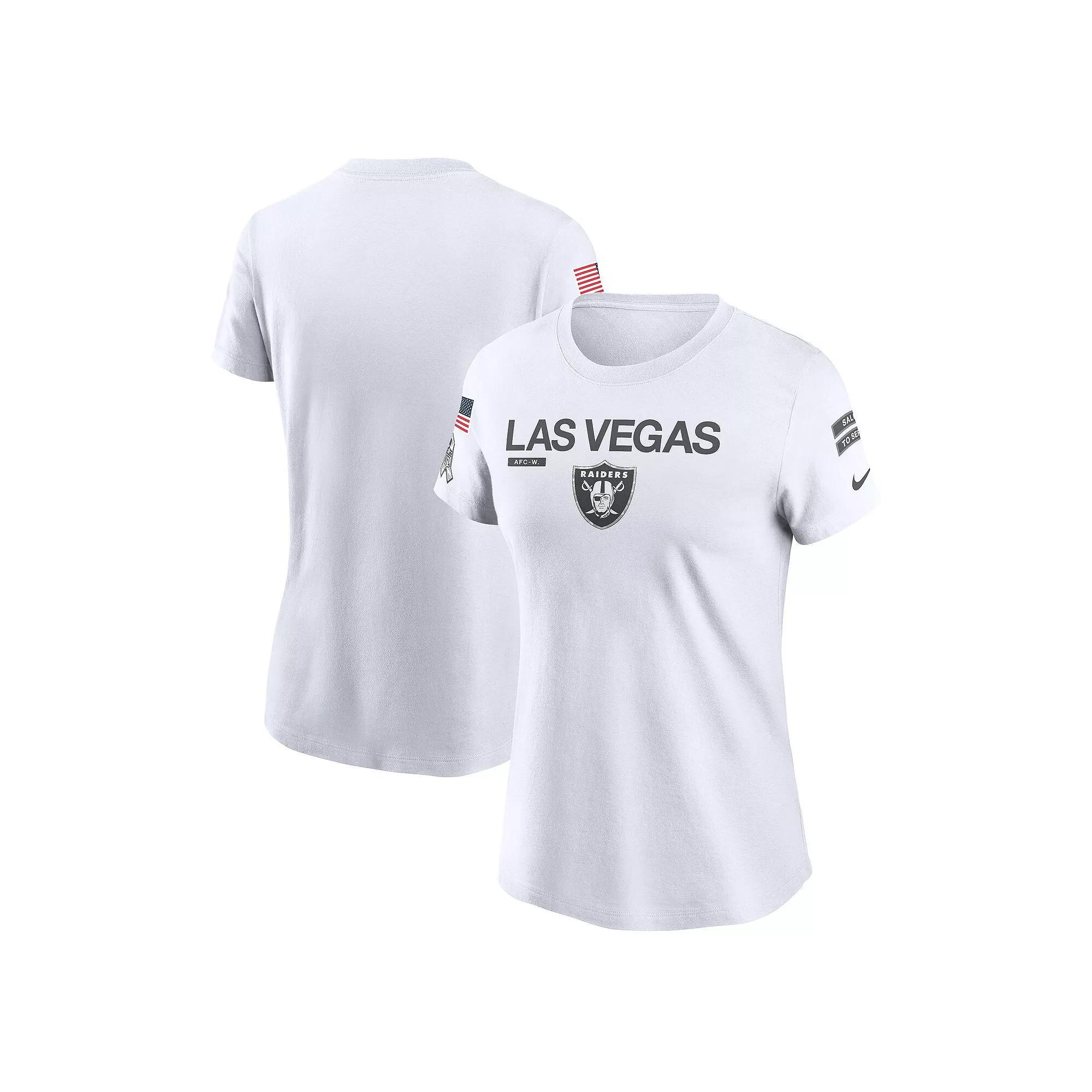 Women's Nike White Las Vegas Raiders 2024 Salute To Service Legend Performance T-Shirt, Size: XL, Lvr White Product Image