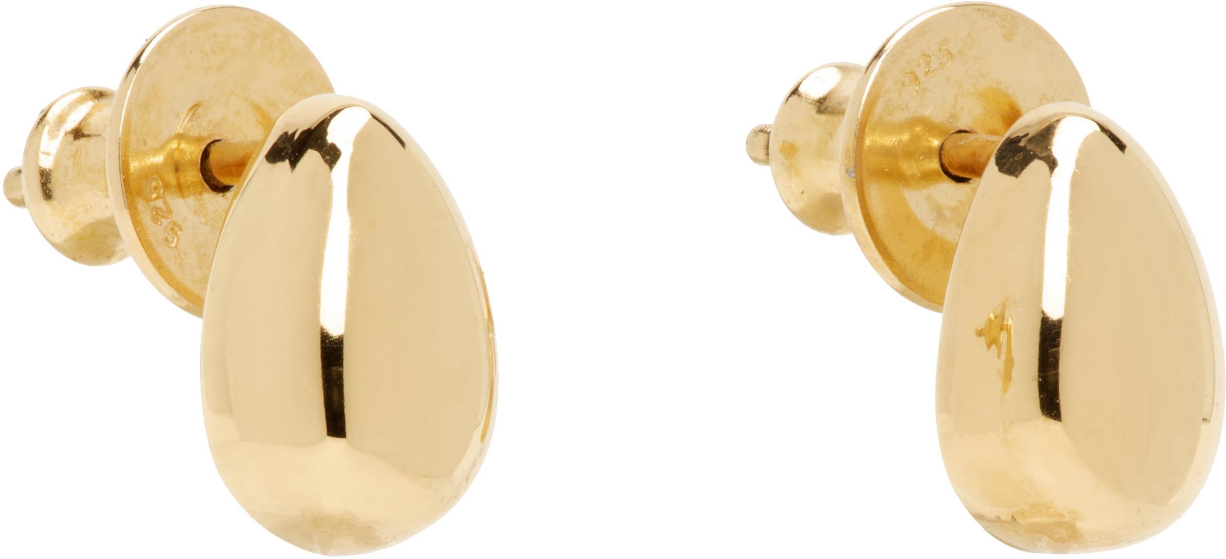 SOPHIE BUHAI Gold Tiny Egg Stud Earrings Product Image