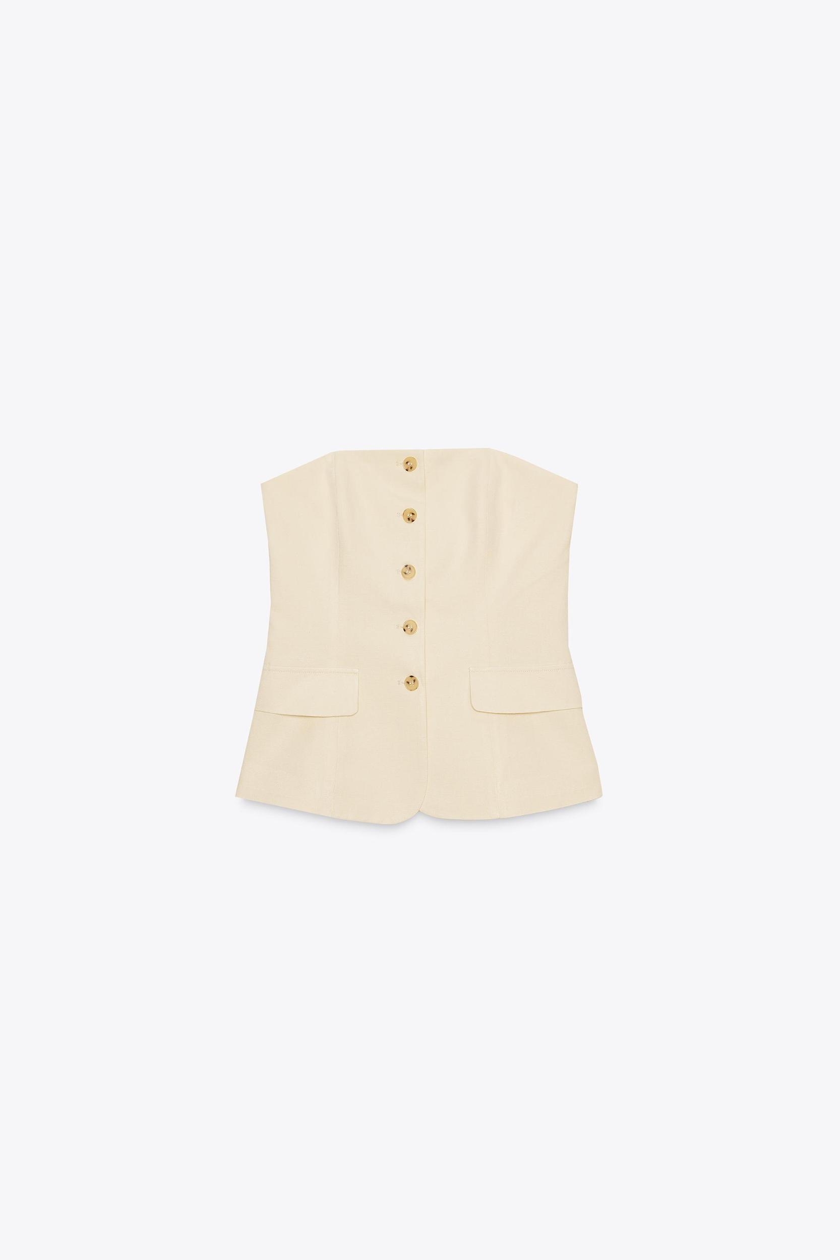 BUTTONED VEST TOP Product Image