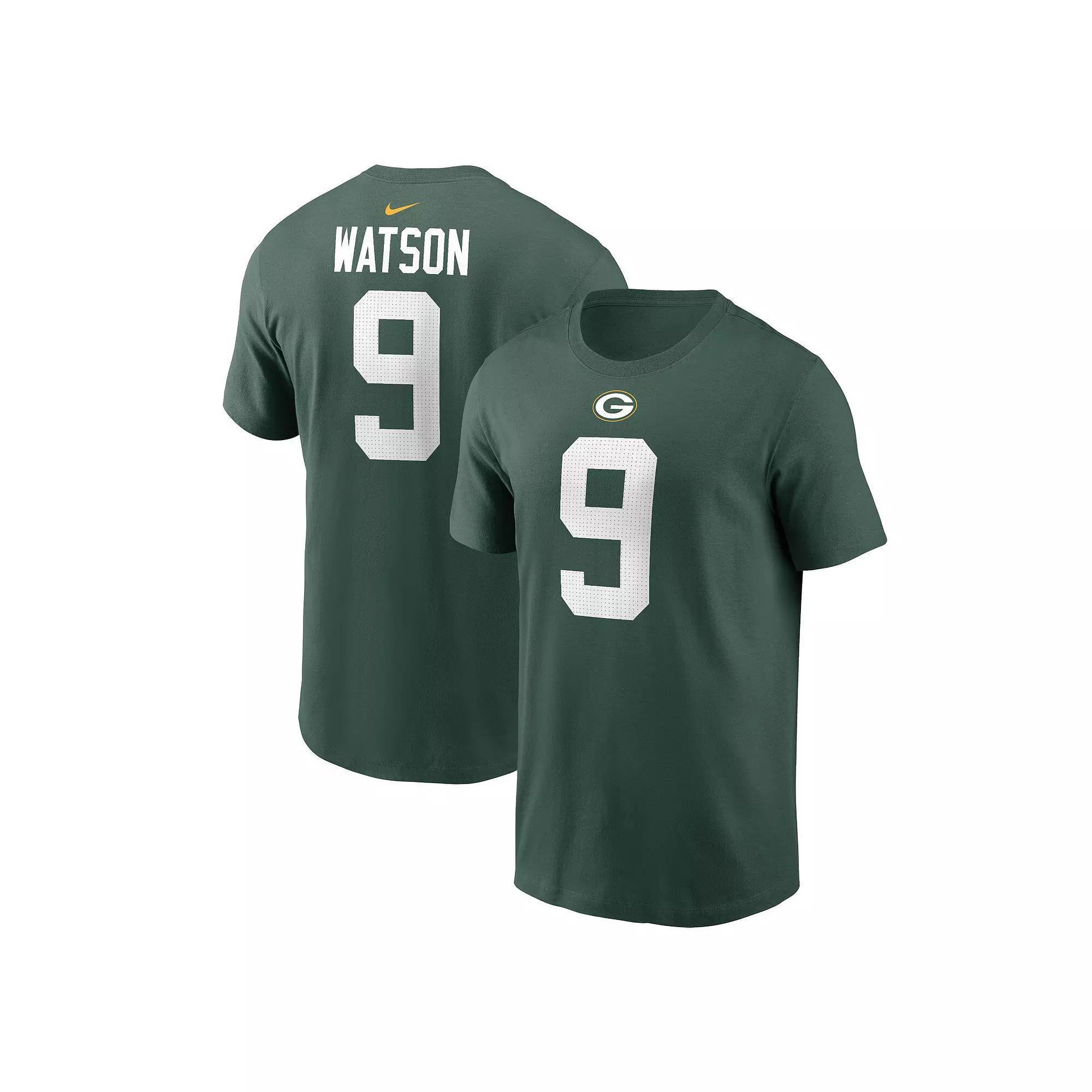 Men's Nike Christian Watson Green Green Bay Packers Player Name & Number T-Shirt,  Product Image