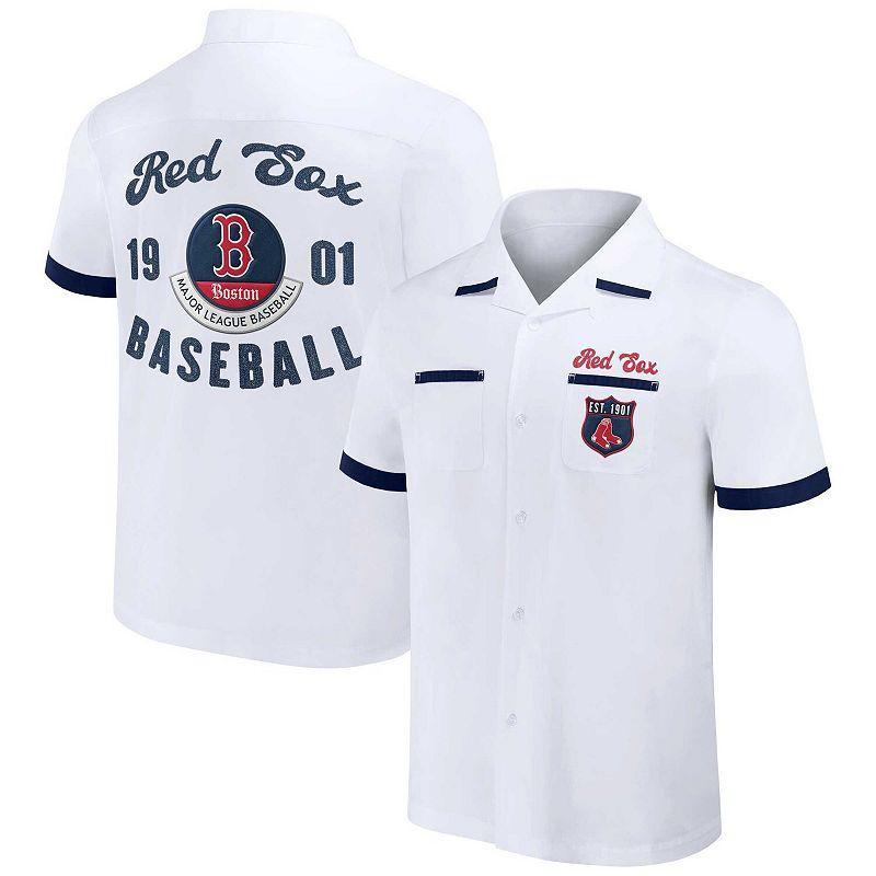 Men's Darius Rucker Collection by Fanatics  White Boston Red Sox Bowling Button-Up Shirt, Size: Small Product Image