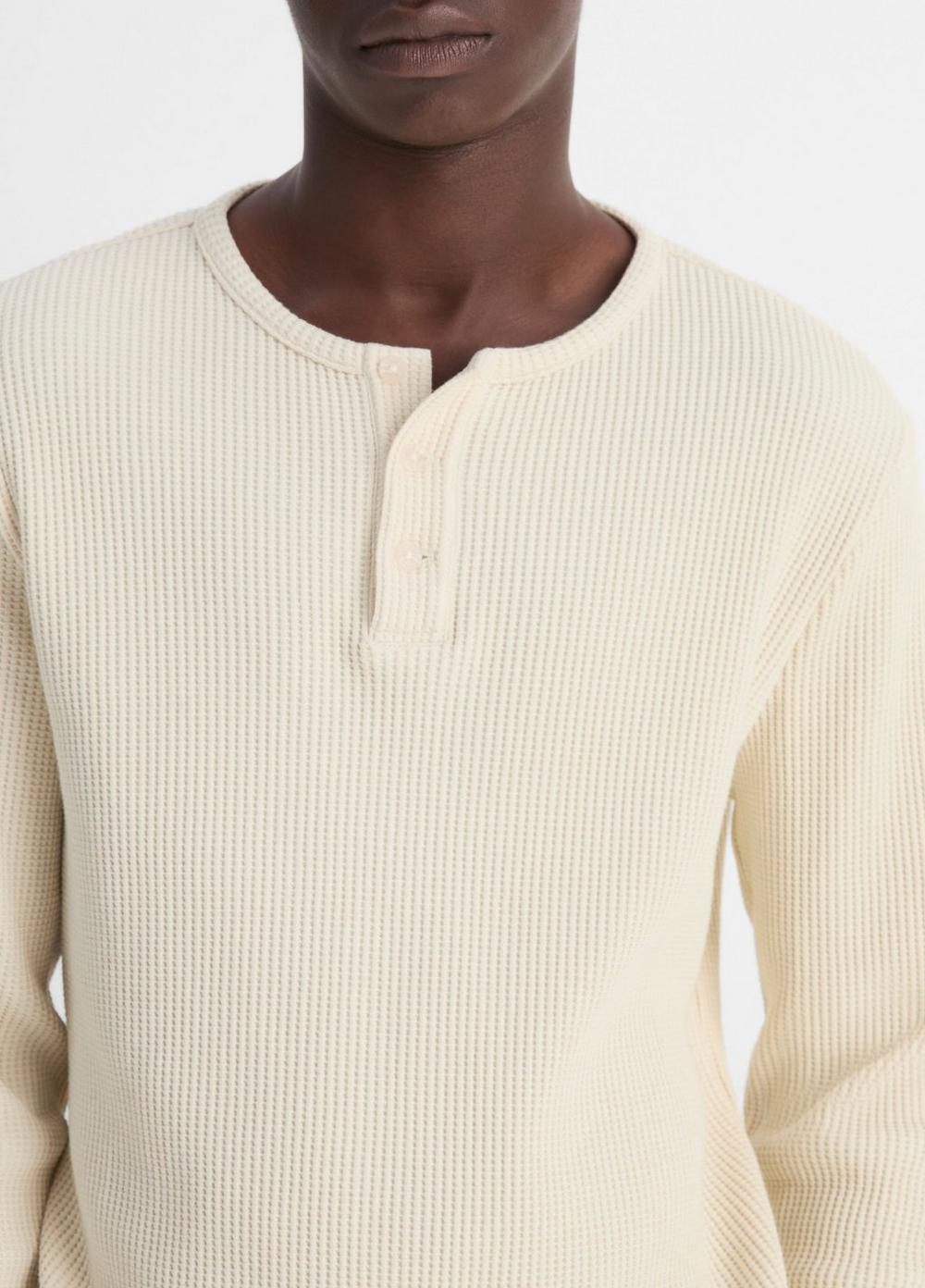 Chunky Waffle Cotton-Blend Henley Product Image