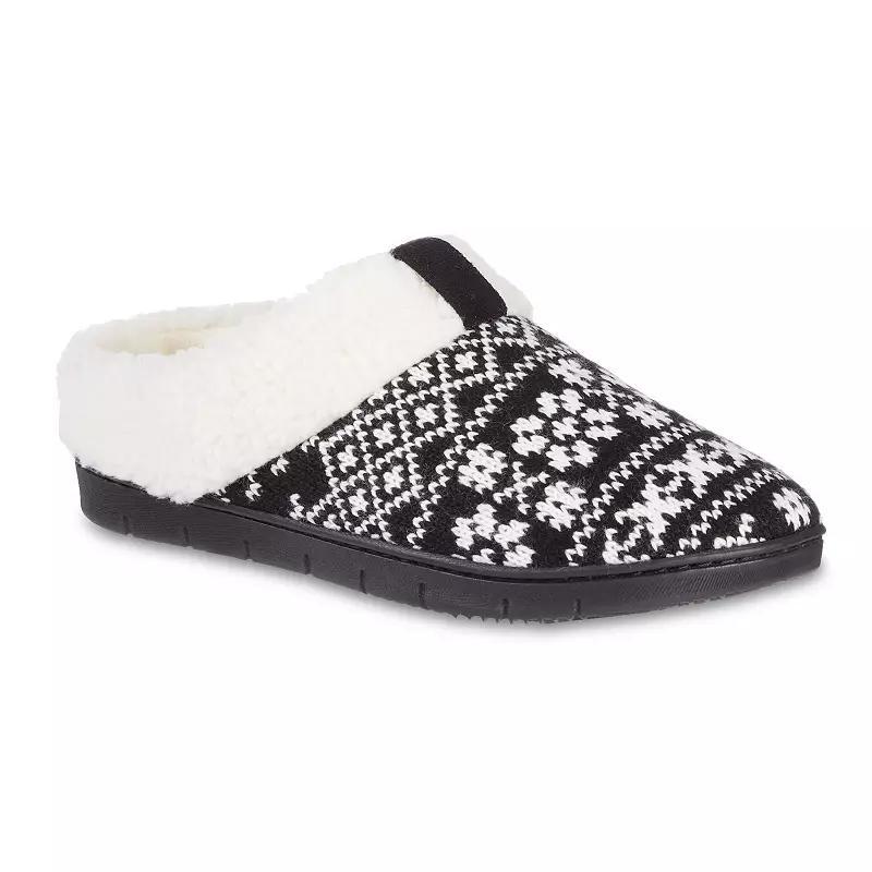 isotoner Memory Foam Heritage Fairisle Knit Hoodback Womens Slippers Product Image