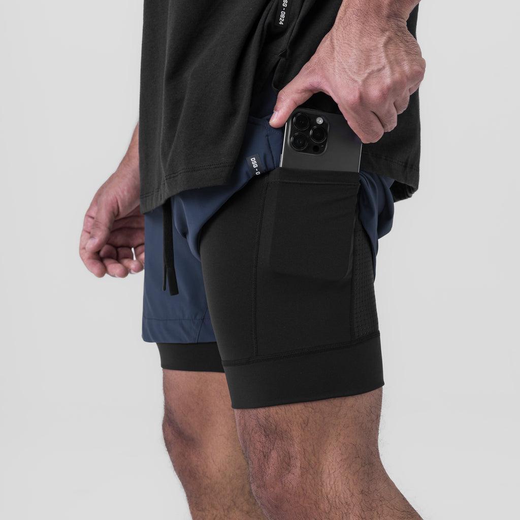 0865. Tetra-Lite® 5" Liner Short - Space Grey "Wings"/Black Product Image