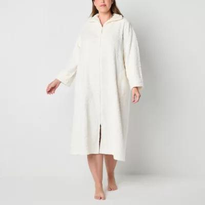 Adonna Womens Plus Fleece Long Sleeve Long Length Robe Product Image