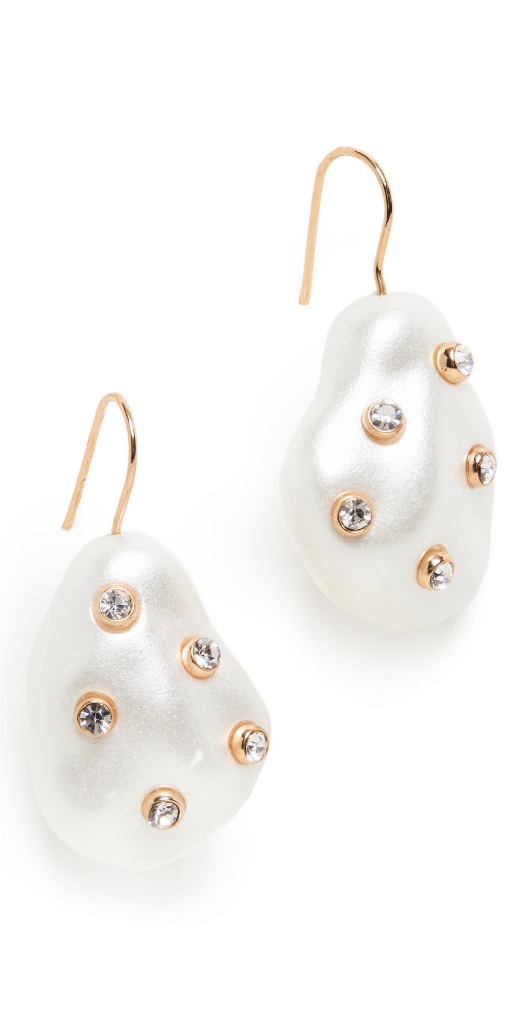 Womens Goldtone, Resin Pearl, & Crystal Drop Earrings Product Image