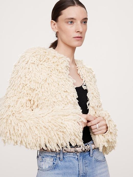 Shaggy Merino Cardigan Product Image