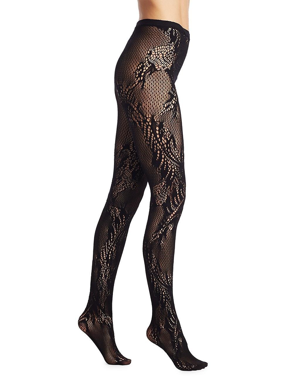 Signature Sheer Feather Lace Net Tights Product Image