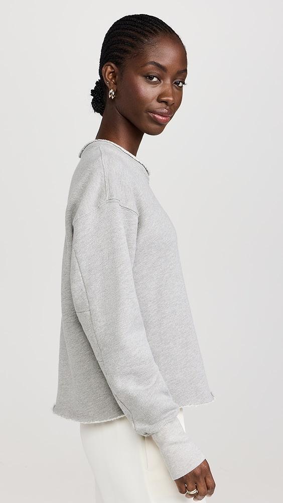 Les Tien Riley Crop Roll Neck Sweatshirt | Shopbop Product Image