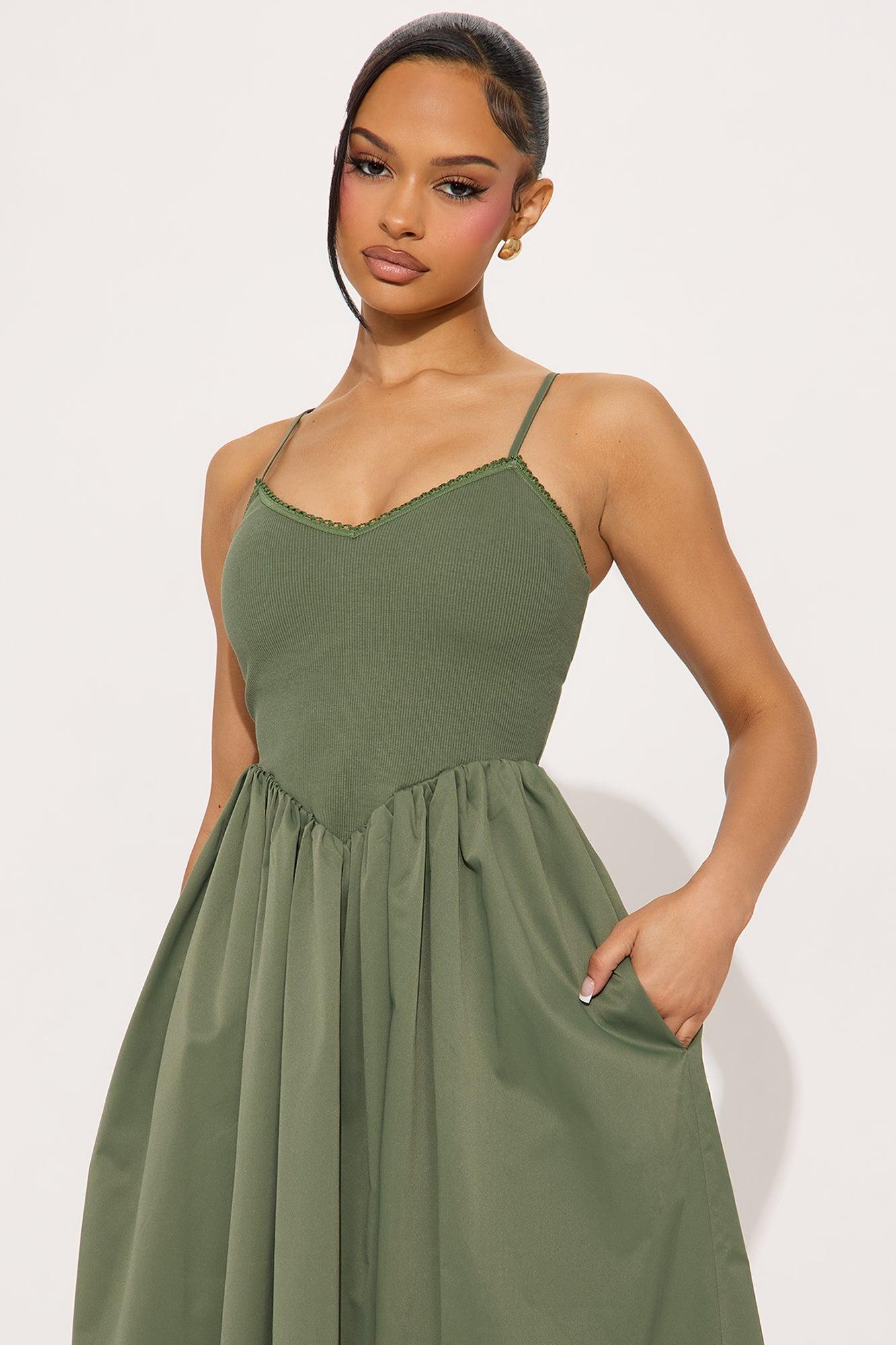 Classic Midi Dress - Olive Product Image