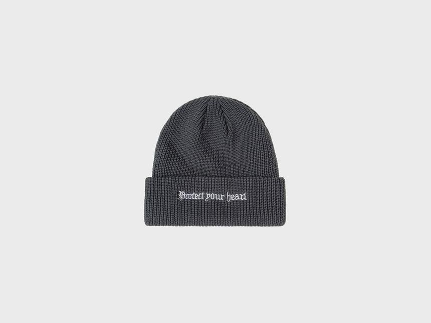 Letter Embroidered Knit Beanie Product Image