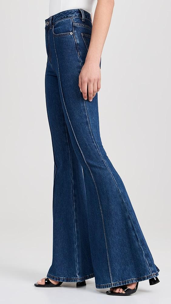 Self Portrait Denim Kick Flare Jeans | Shopbop Product Image