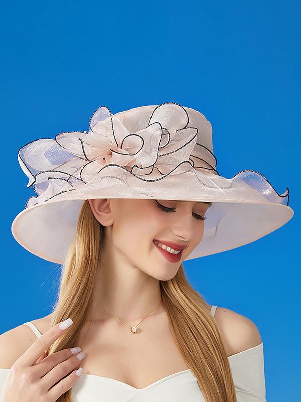 Flower Shape See-Through Split-Joint Sun Hat Product Image