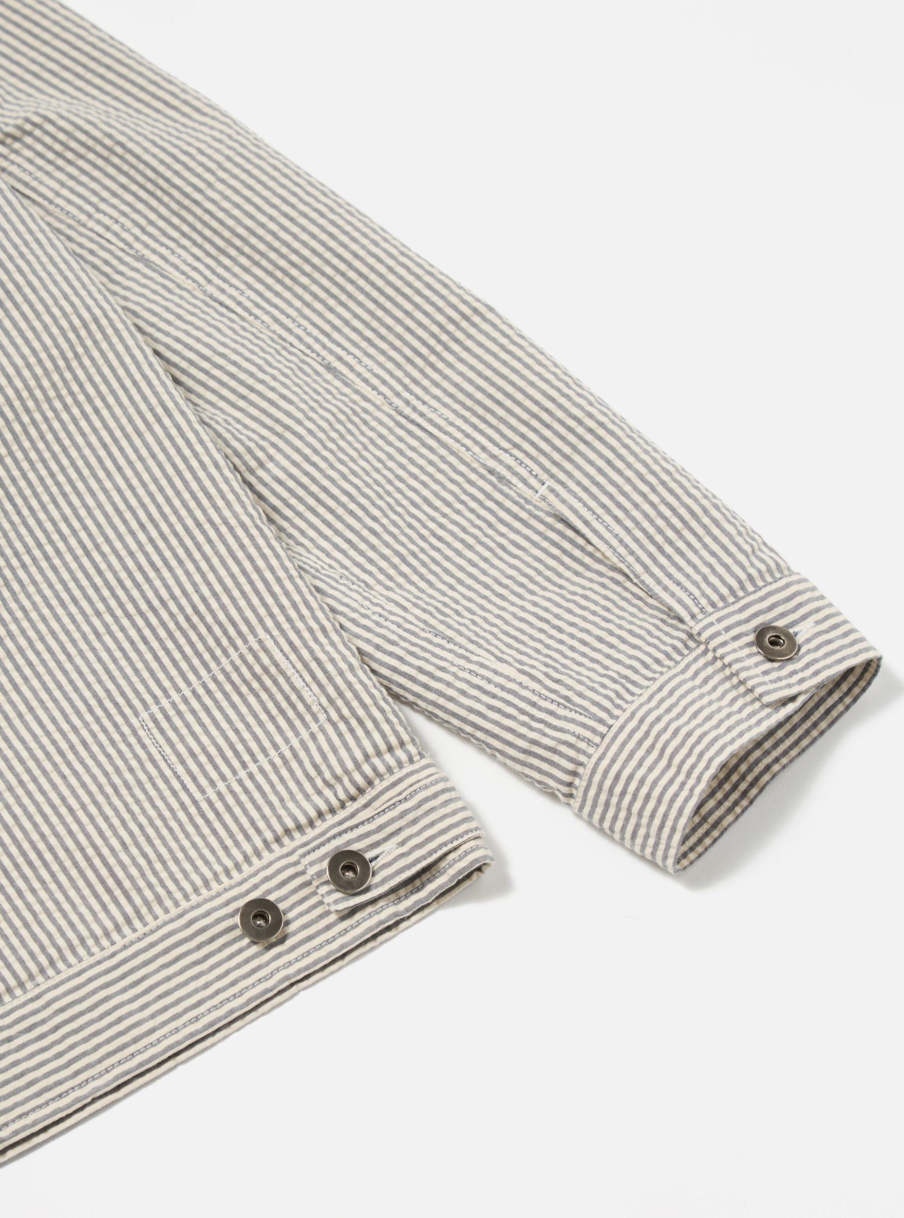 Grey Derby Stripe Trucker Jacket Product Image