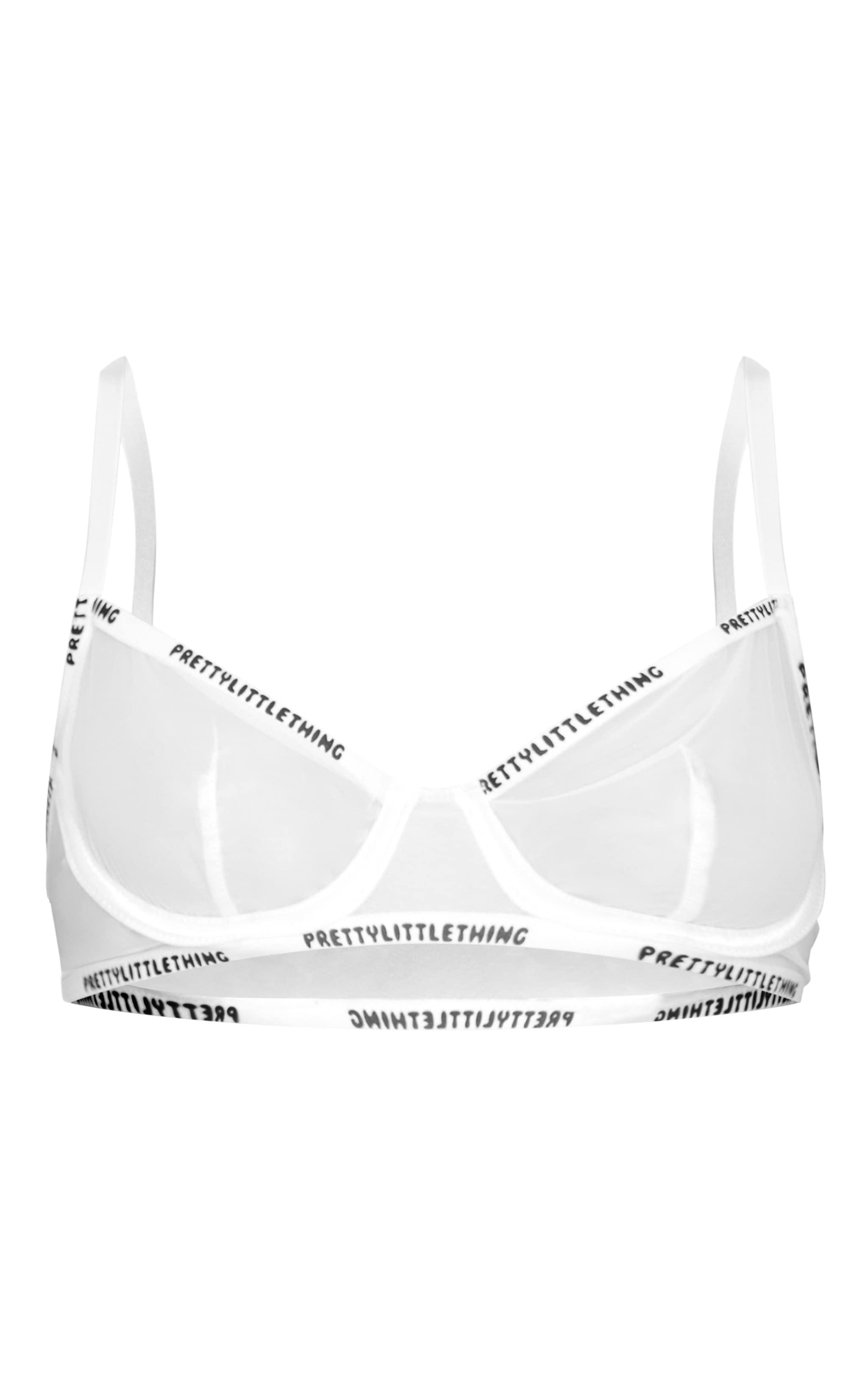 PRETTYLITTLETHING White Mesh Underwired Bra Product Image