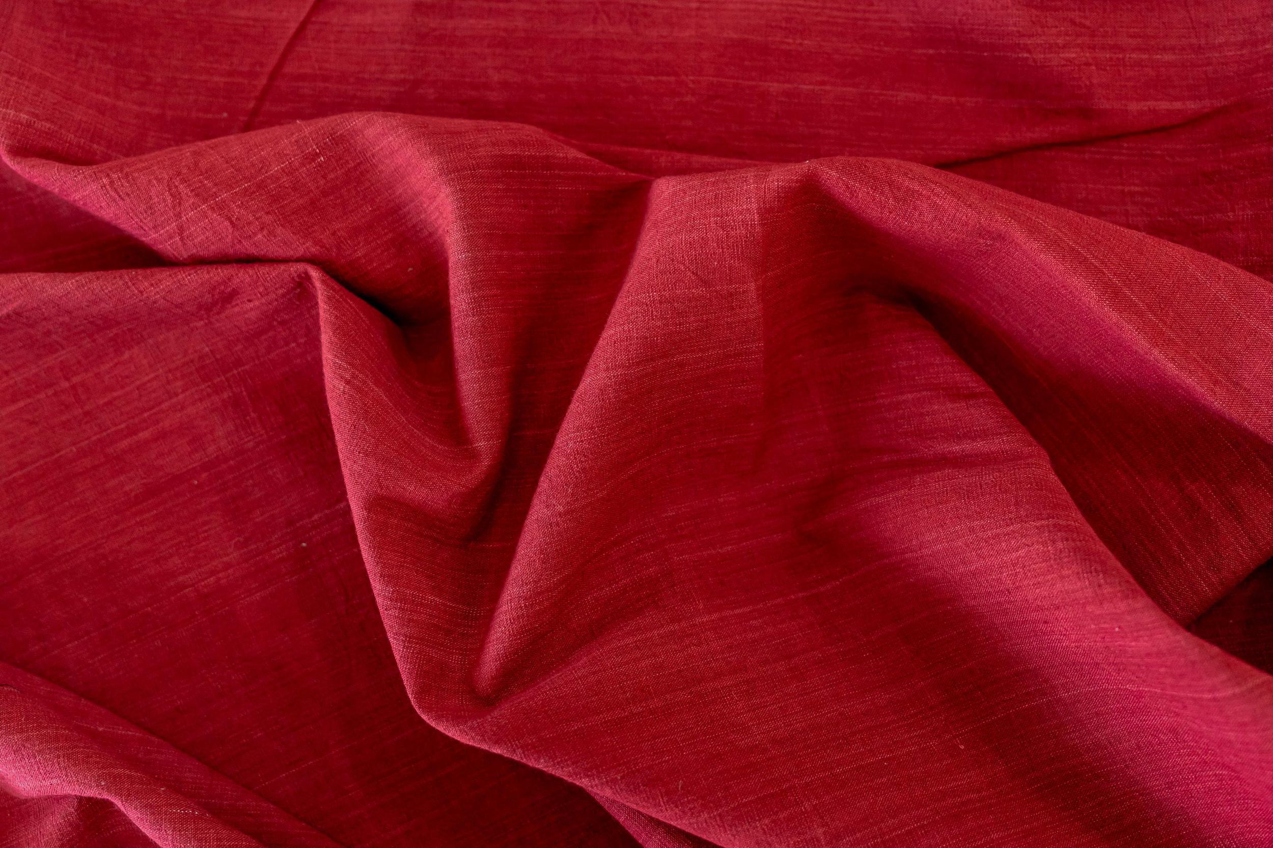 Red pleated midi dress Product Image