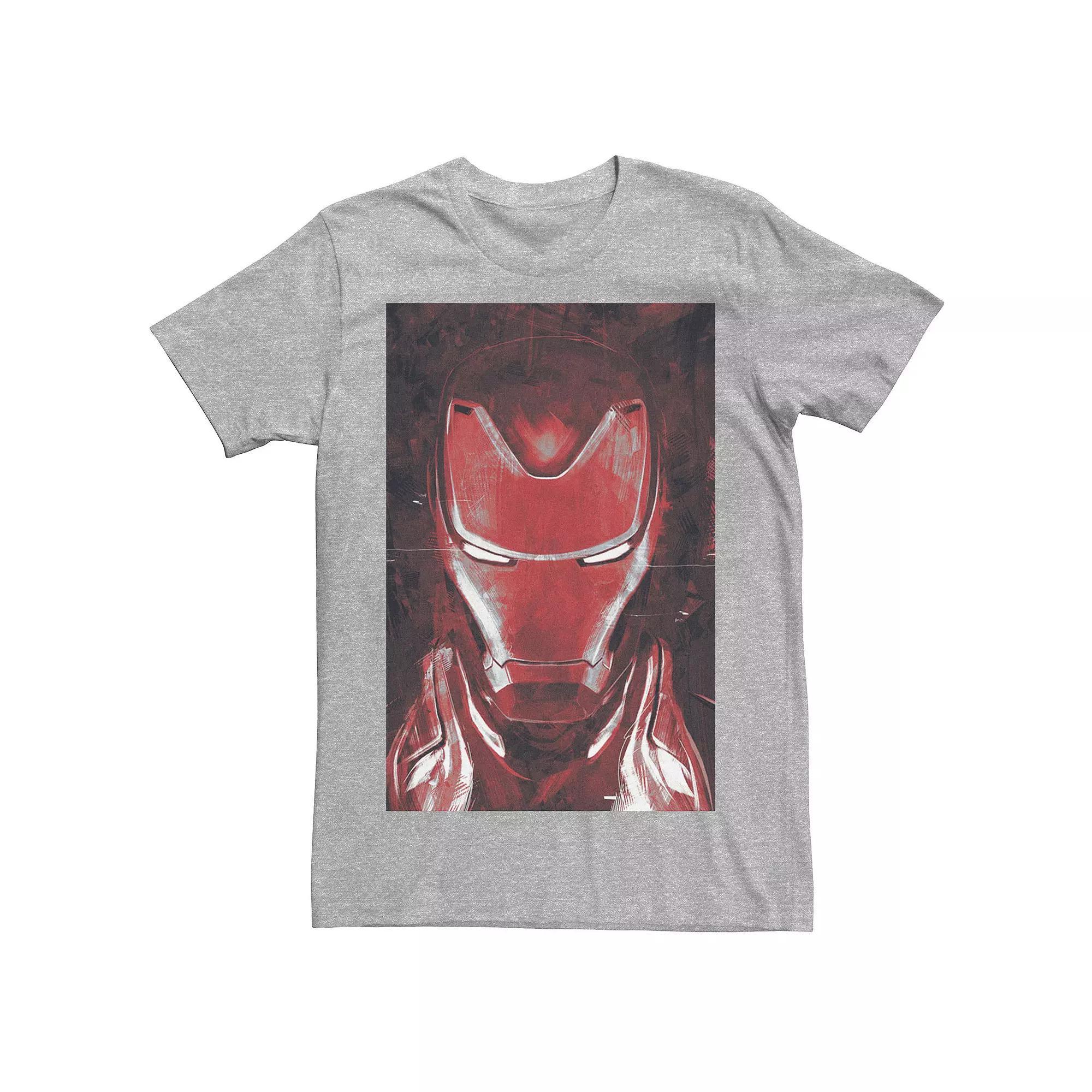 Men's Marvel Avengers Endgame Red Iron Man Portrait Graphic Tee, Size: XXL, Athletic Grey Product Image