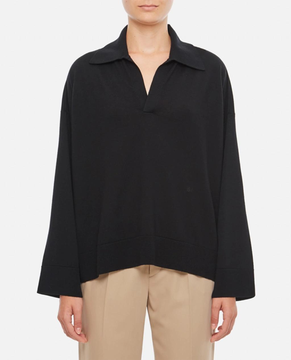 BOTTEGA VENETA Classic Wool Sweater In Black Product Image