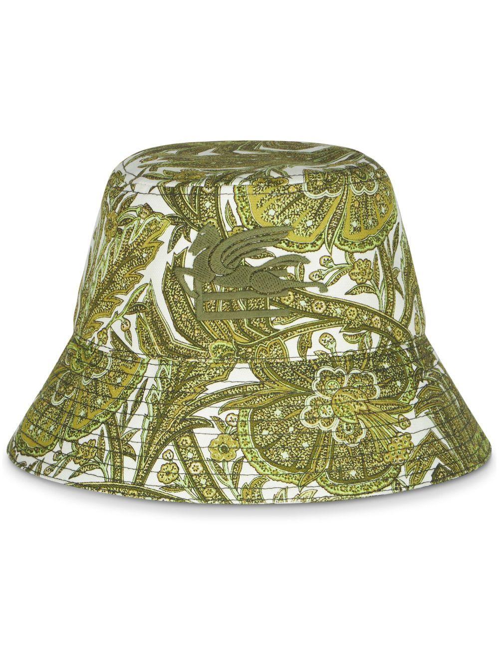 ETRO Cappello Logo-embroidered Bucket Hat In Green Product Image