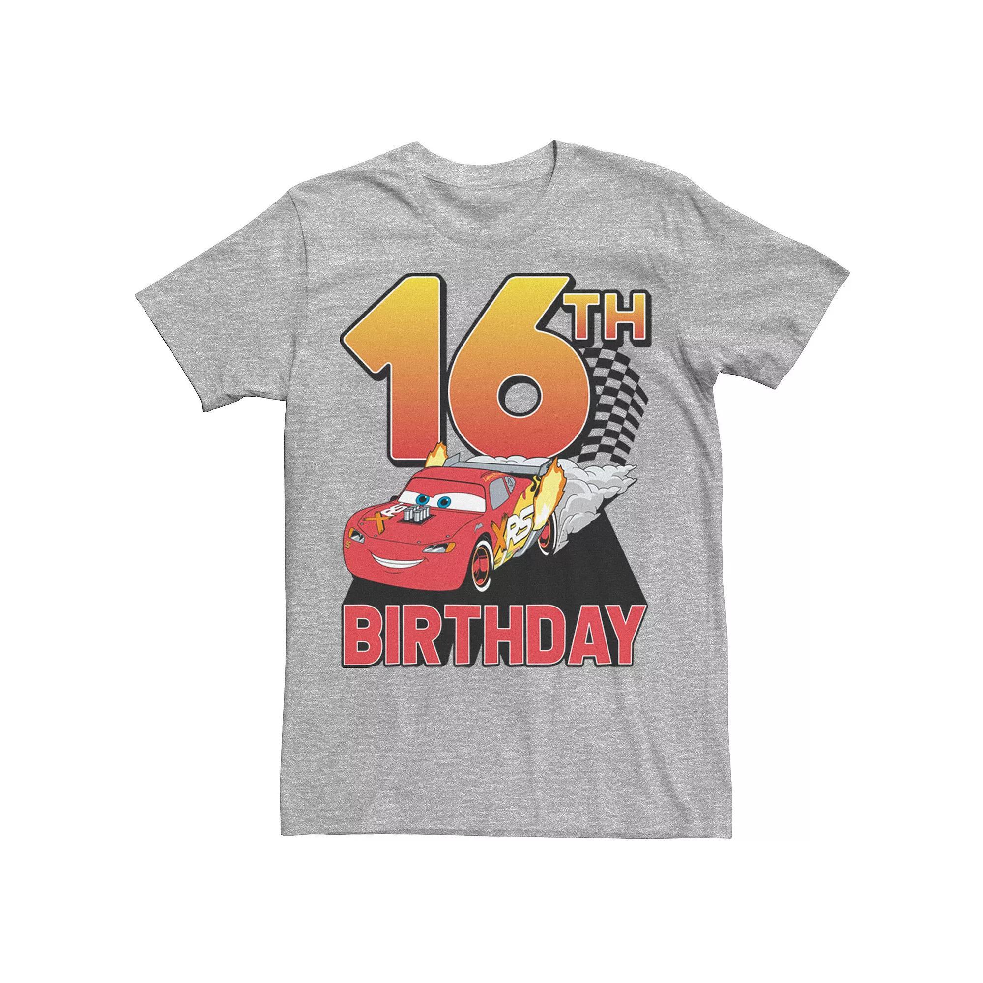 Disney / Pixar's Cars Lightning McQueen Men's 16th Birthday Racer Tee, Size: 3XL, Athletic Grey Product Image