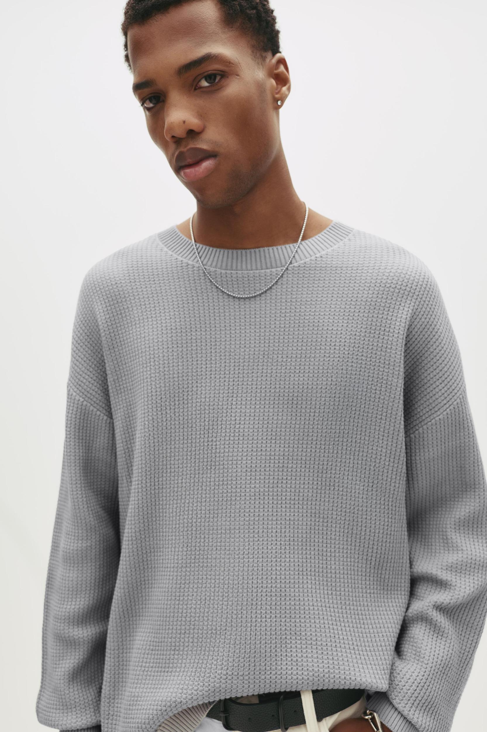 Waffle knit sweater Product Image