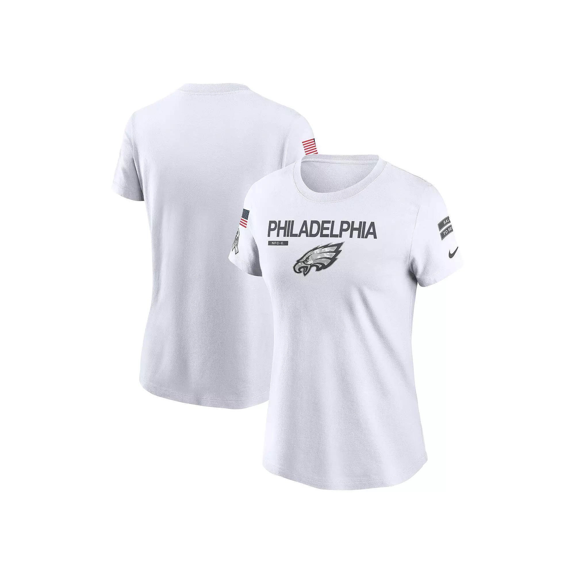 Women's Nike White Philadelphia Eagles 2024 Salute To Service Legend Performance T-Shirt, Size: 2XL Product Image