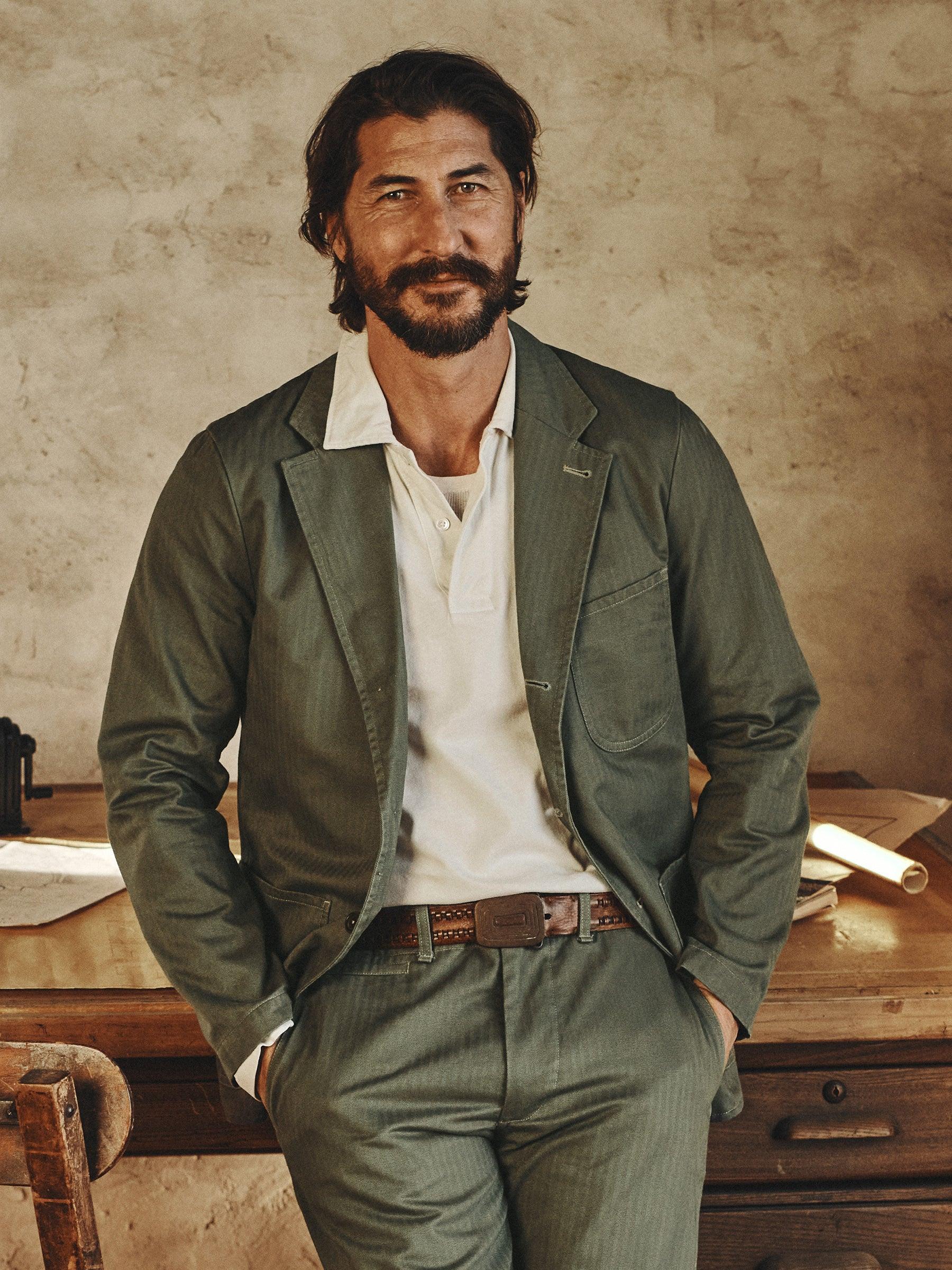 Fatigue Dusty Olive Herringbone Twill Carry-On Jacket Product Image