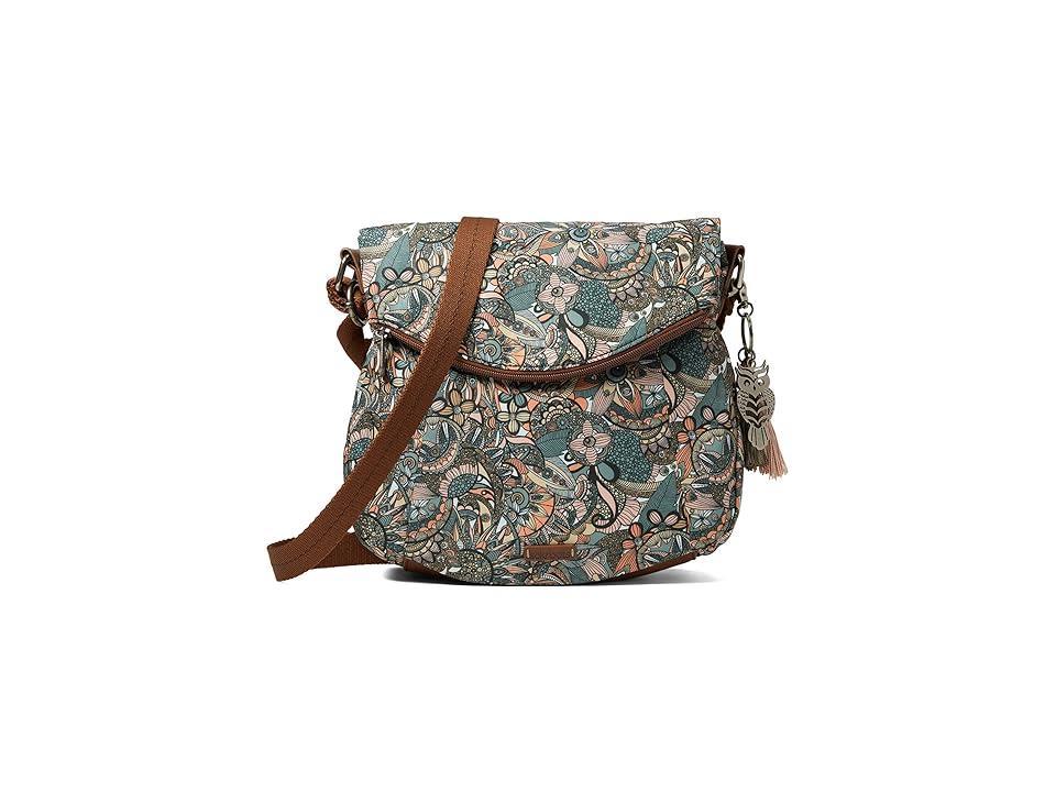 The Sak Artist Circle Foldover Crossbody (Royal Seascape) Cross Body Handbags Product Image