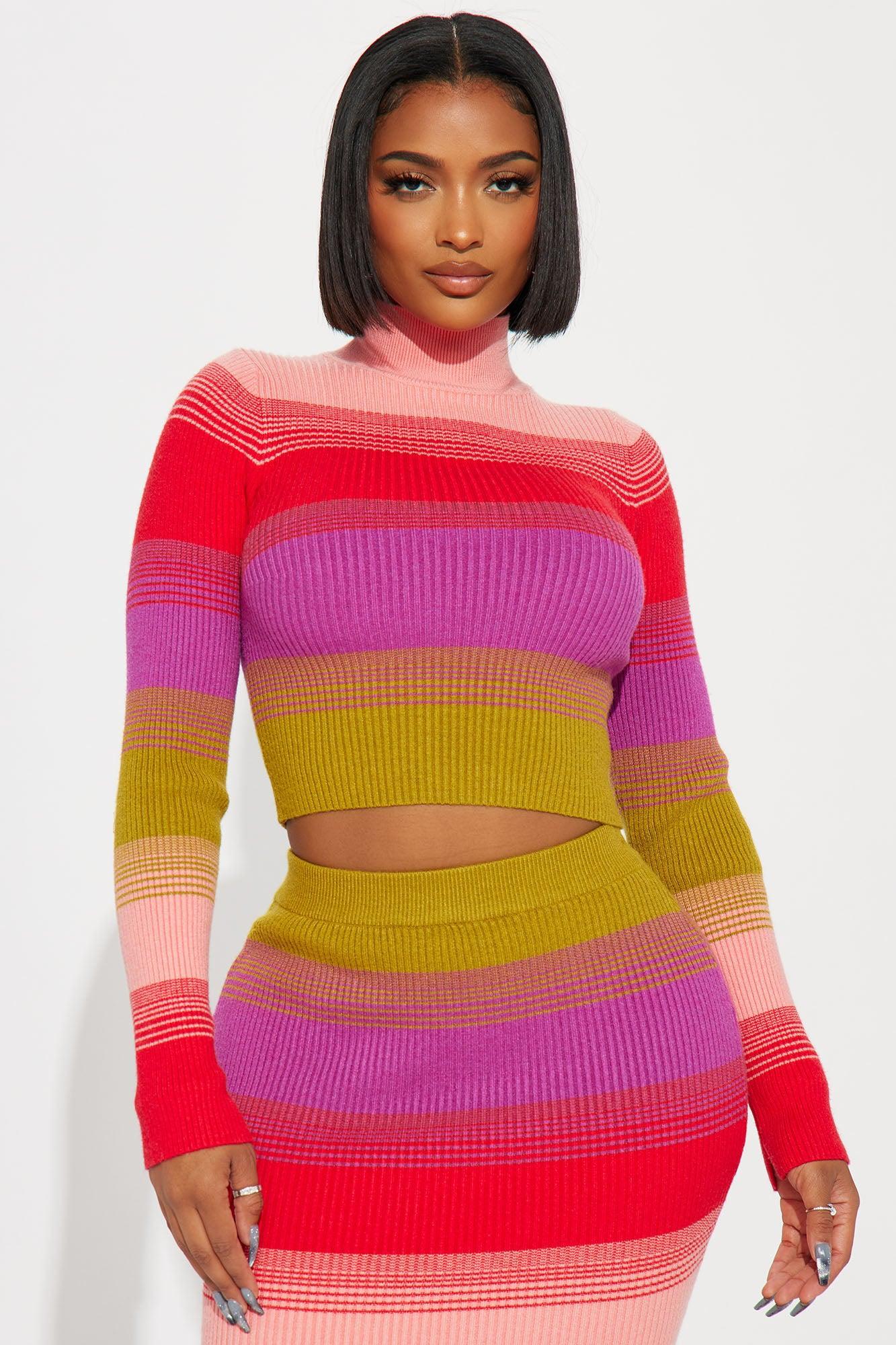 Mi Amore Sweater Skirt Set - Multi Color Female Product Image