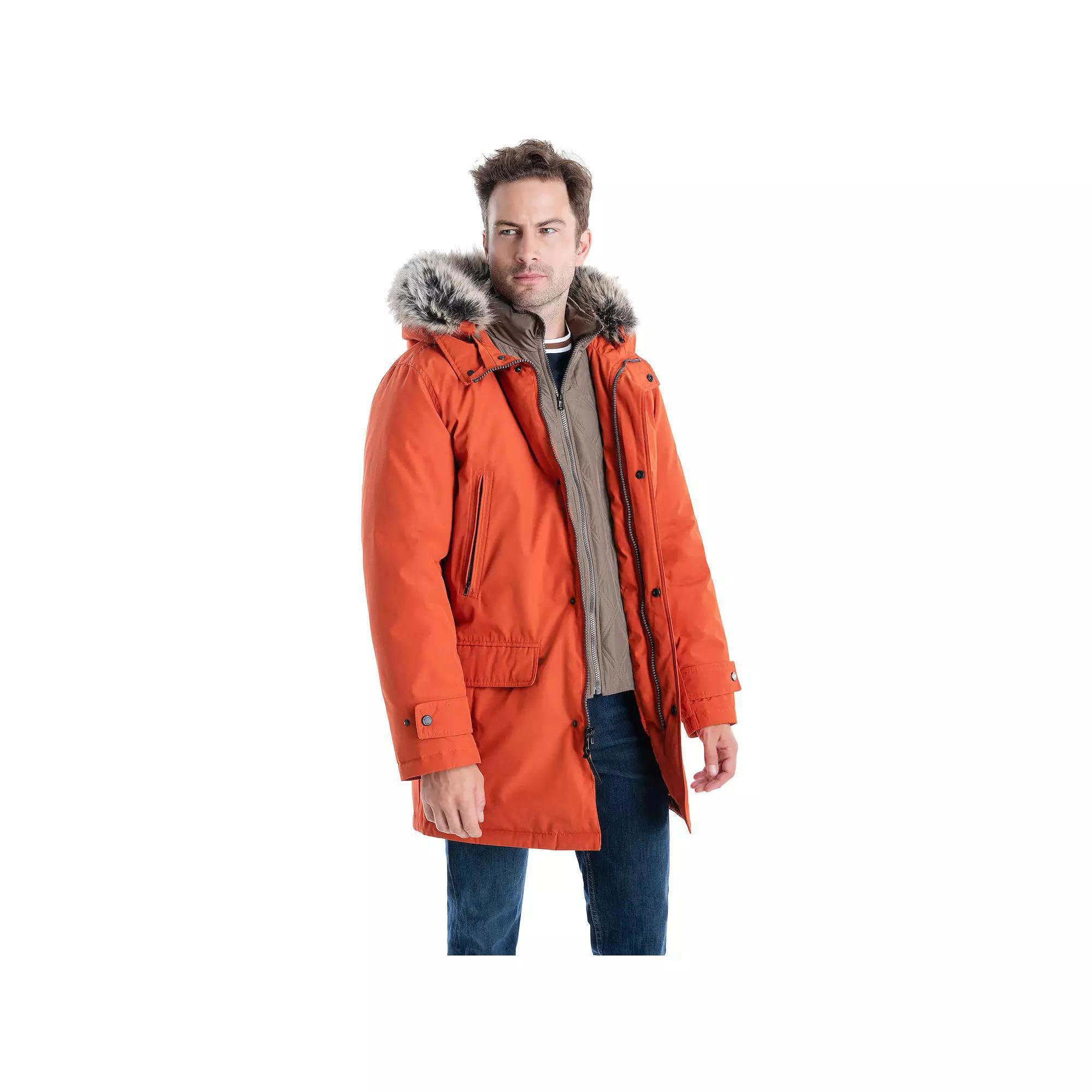 Men's London Fog Arctic Jacket, Size: Small, Orange Spice Product Image