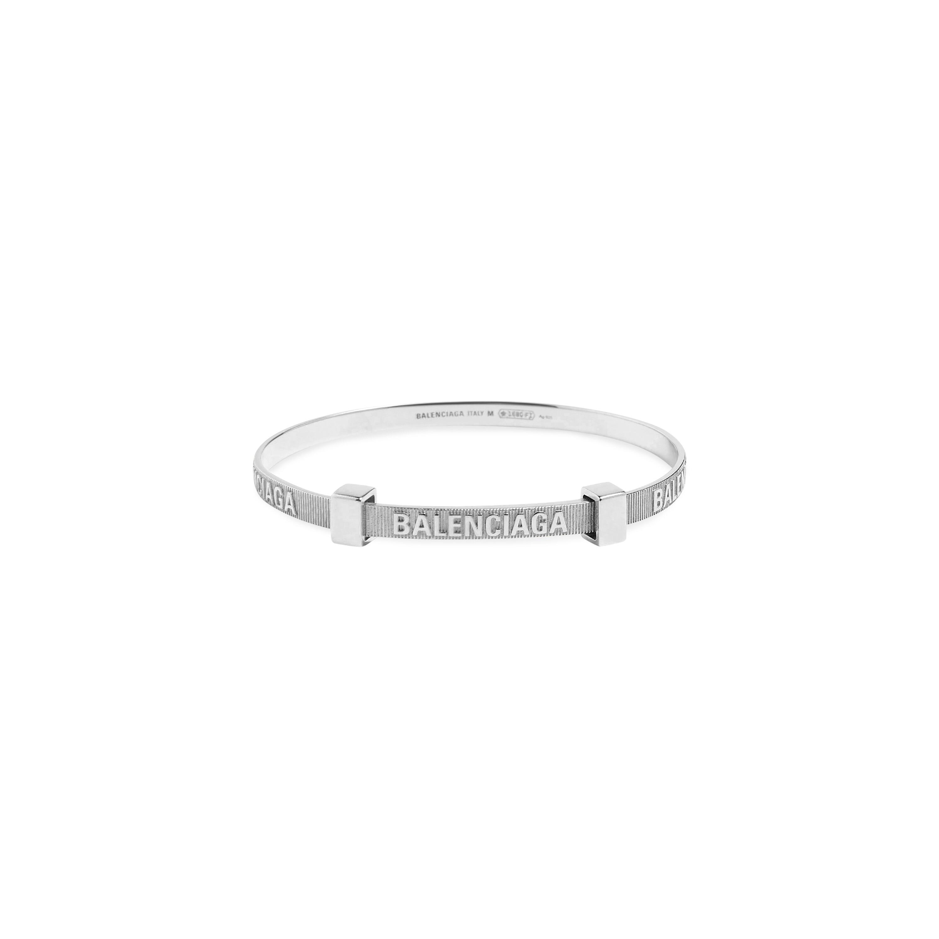 Women's Logo Hoop Bracelet in Silver Product Image