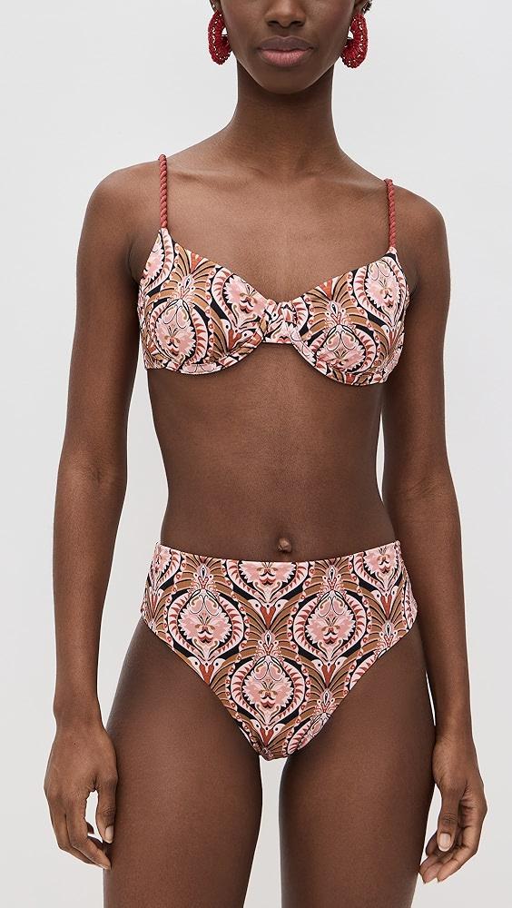 FARM Rio Pineapple Jewelry Under Wire Bikini Top | Shopbop Product Image