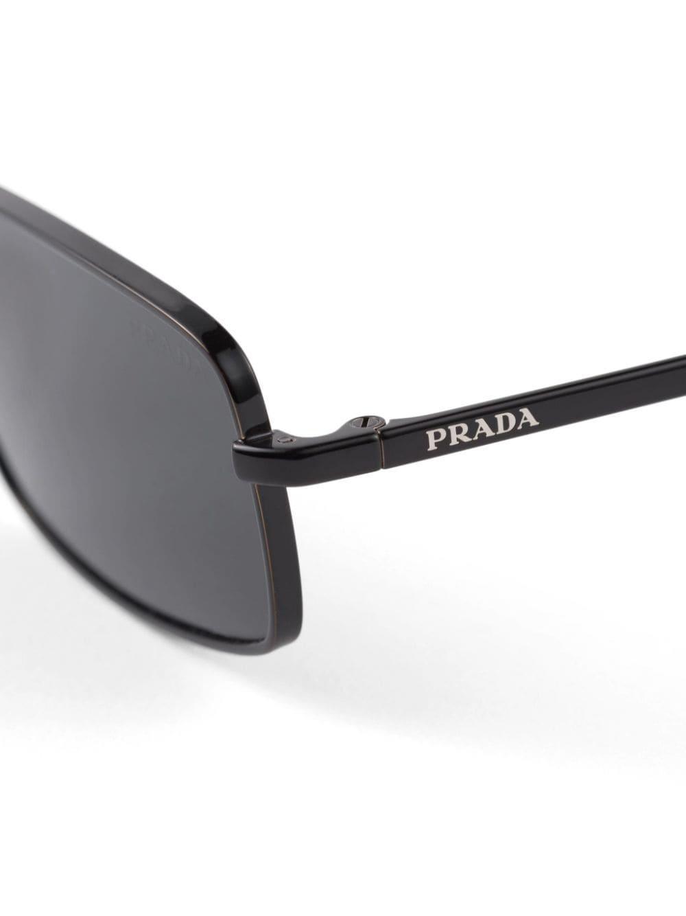 Tinted Rectangle-frame Sunglasses In Black Product Image