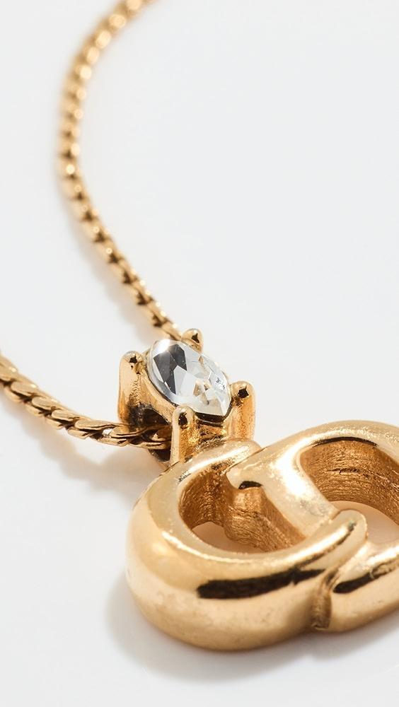 What Goes Around Comes Around Dior Gold Crystal CD Necklace | Shopbop Product Image