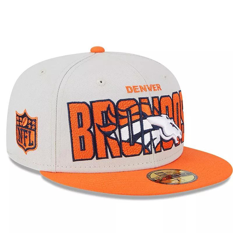 Mens New Era Stone/Orange Denver Broncos 2023 NFL Draft On Stage 59FIFTY Fitted Hat Product Image