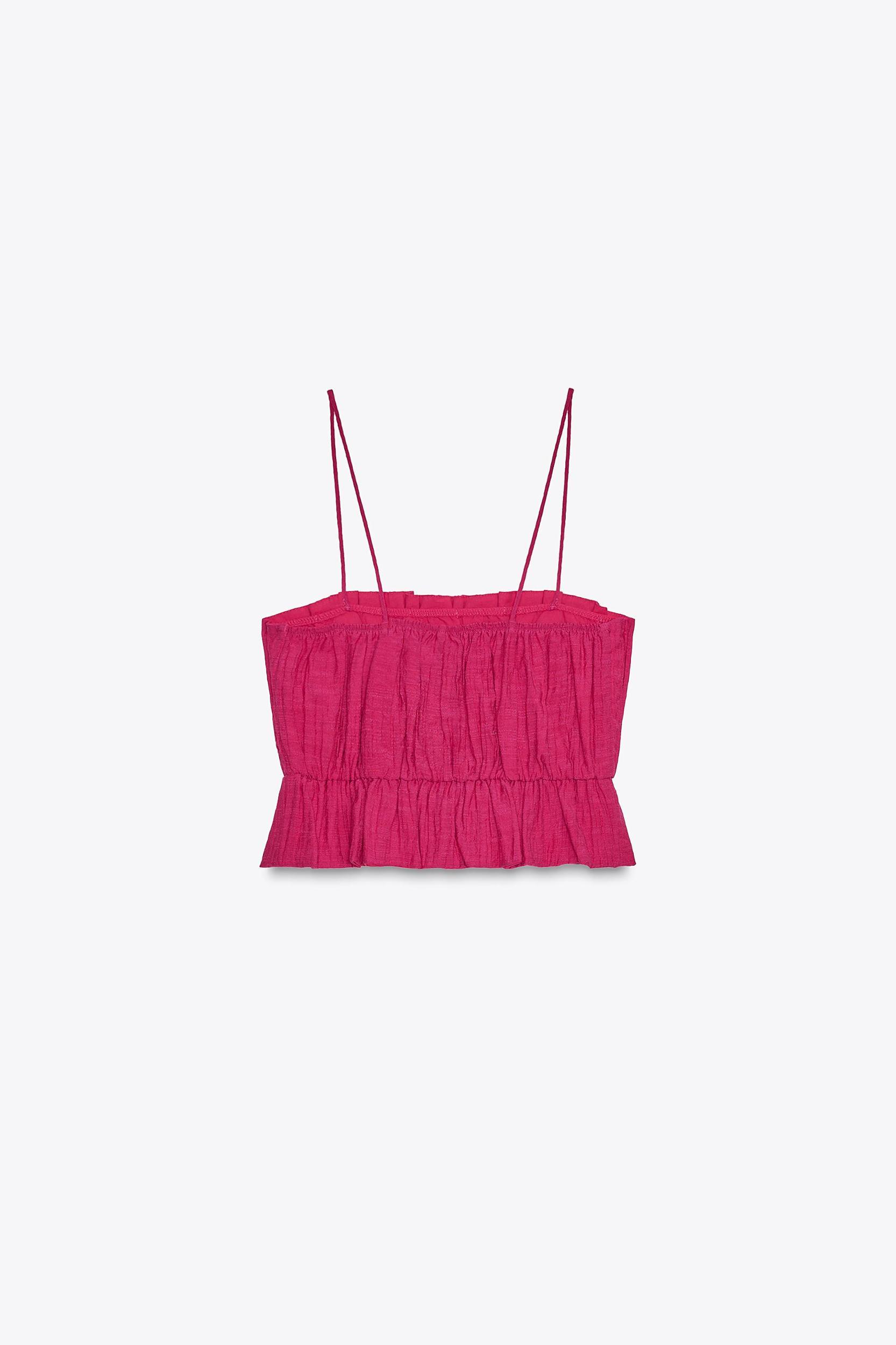 PRINTED ELASTIC CROP TOP Product Image