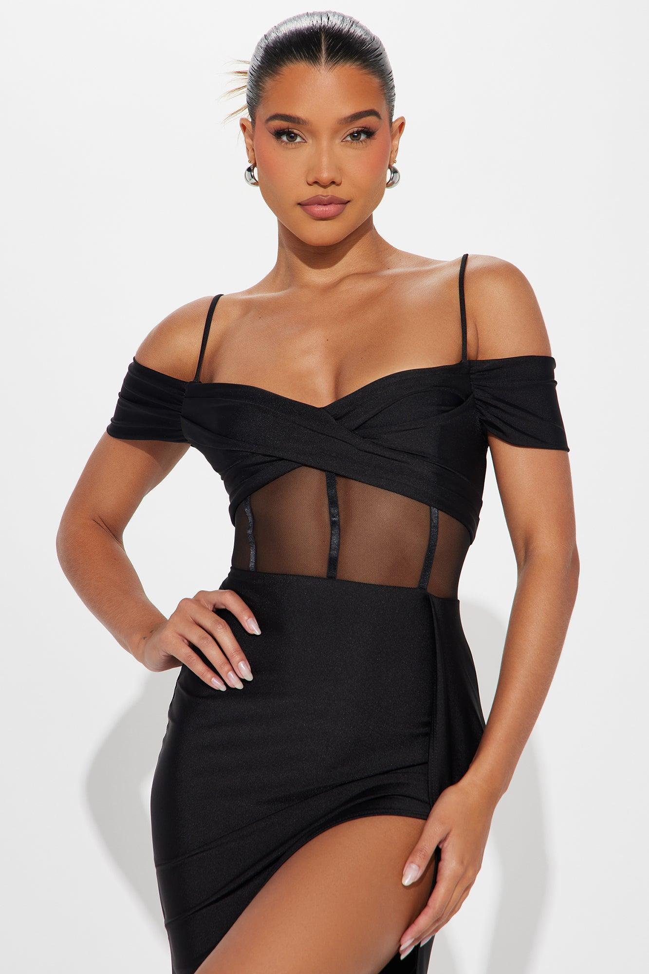 Destini Corset Waist Gown - Black Product Image