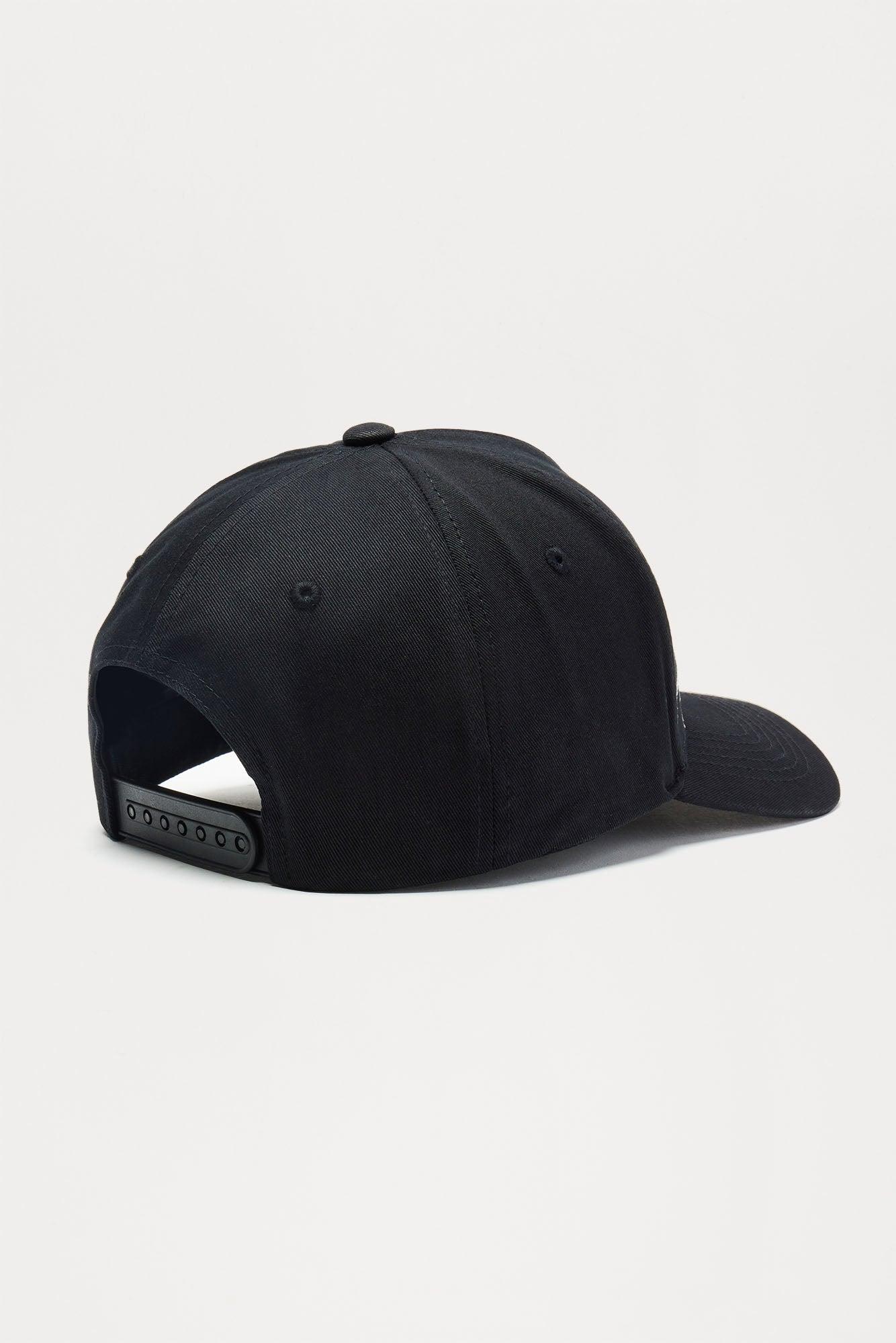 La Stacked Gold Snapback Hat - Black Product Image