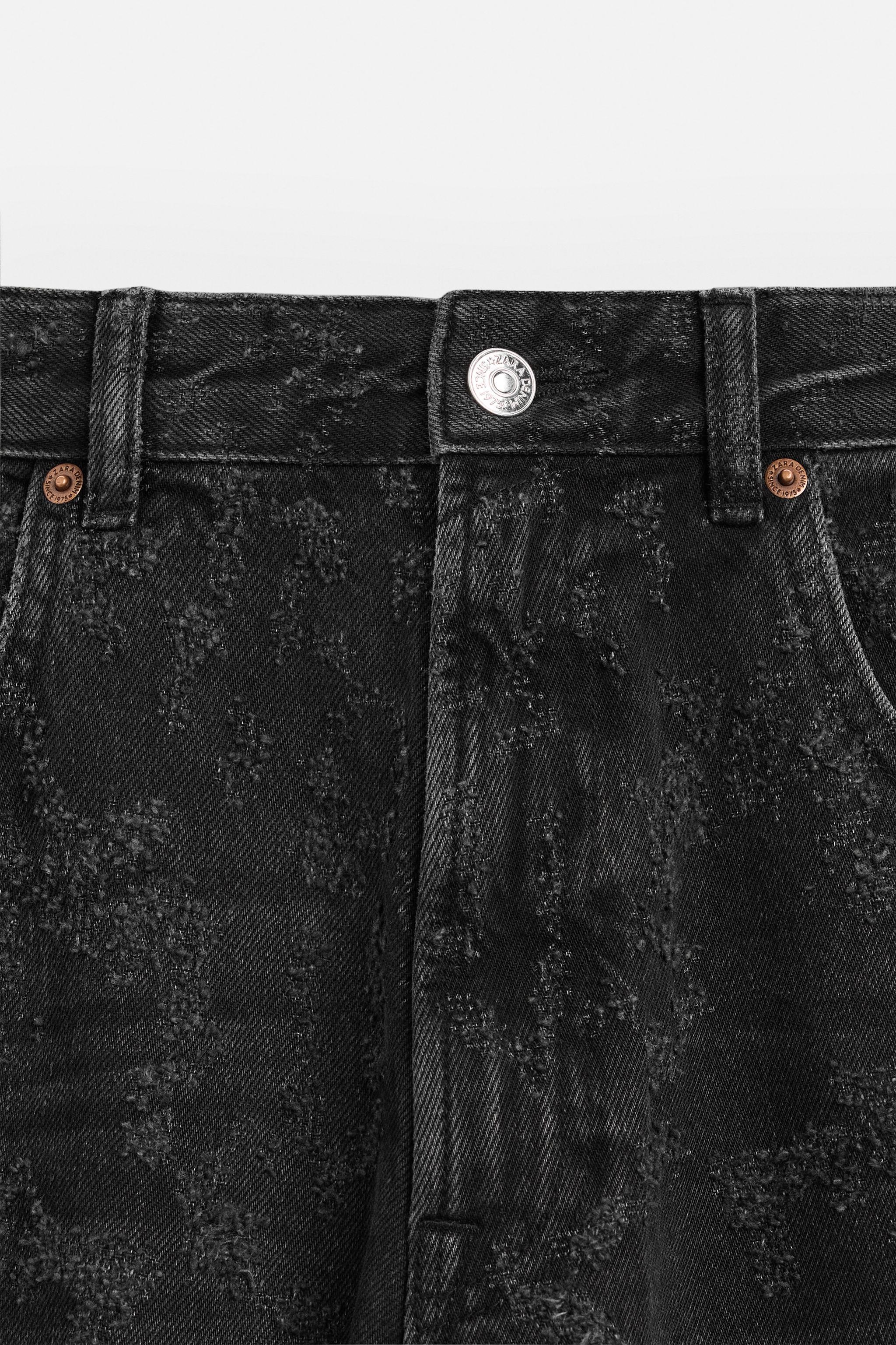 BAGGY FIT SCRATCH EFFECT JEANS Product Image