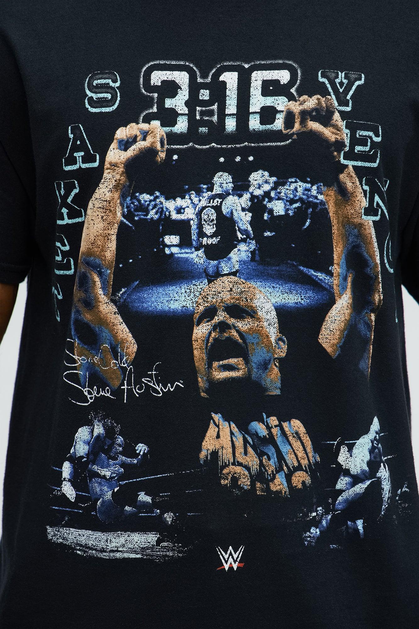 WWE Austin 3:16 Short Sleeve Tee - Black Male Product Image
