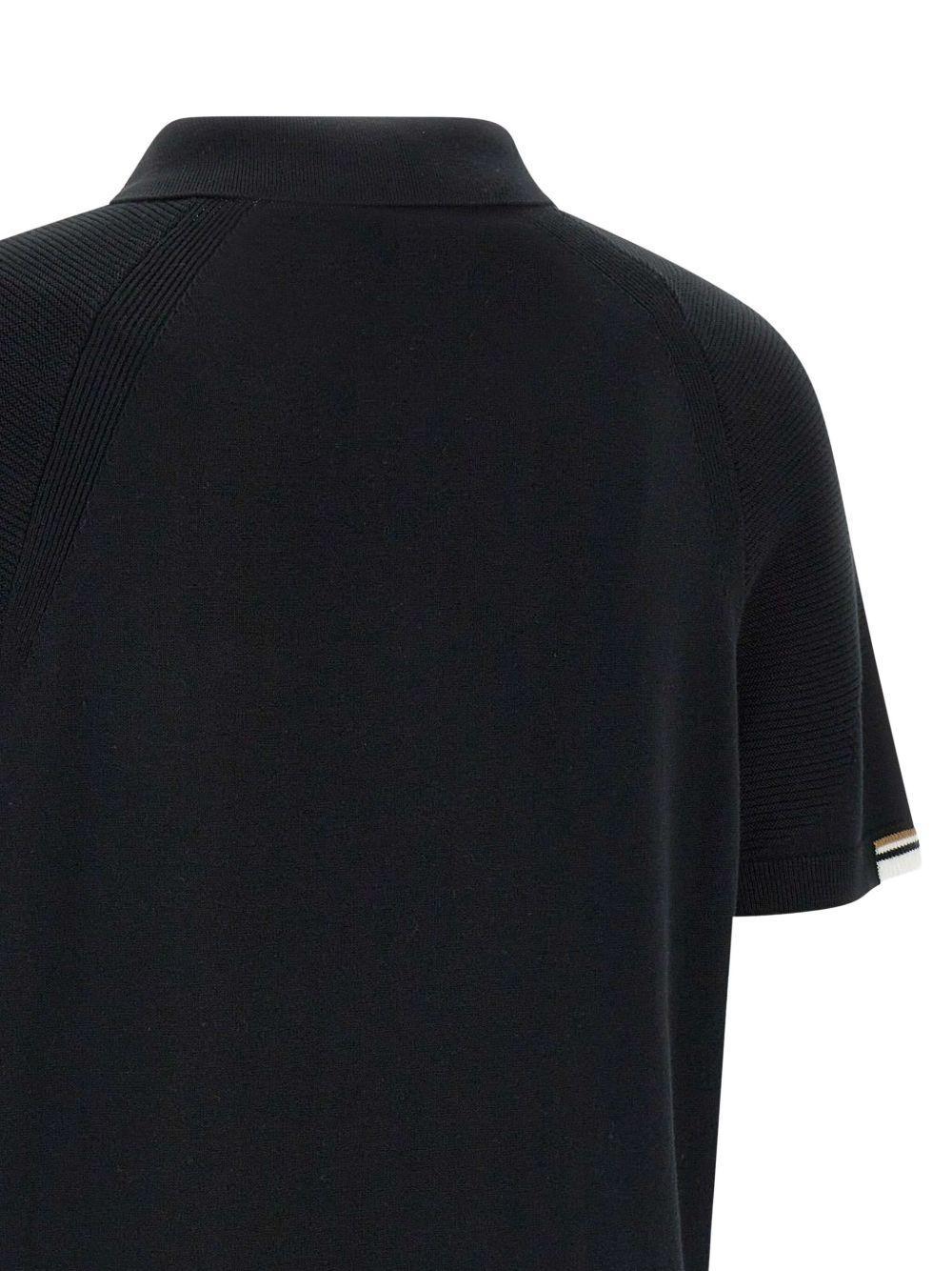 zip-neck polo shirt Product Image