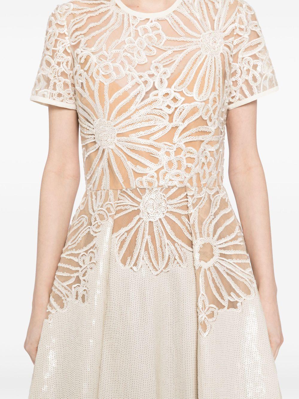 sequinned embroidered dress Product Image