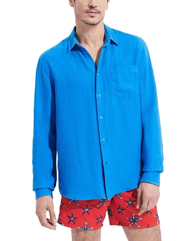 Vilebrequin Men's Solid Linen Shirt Product Image