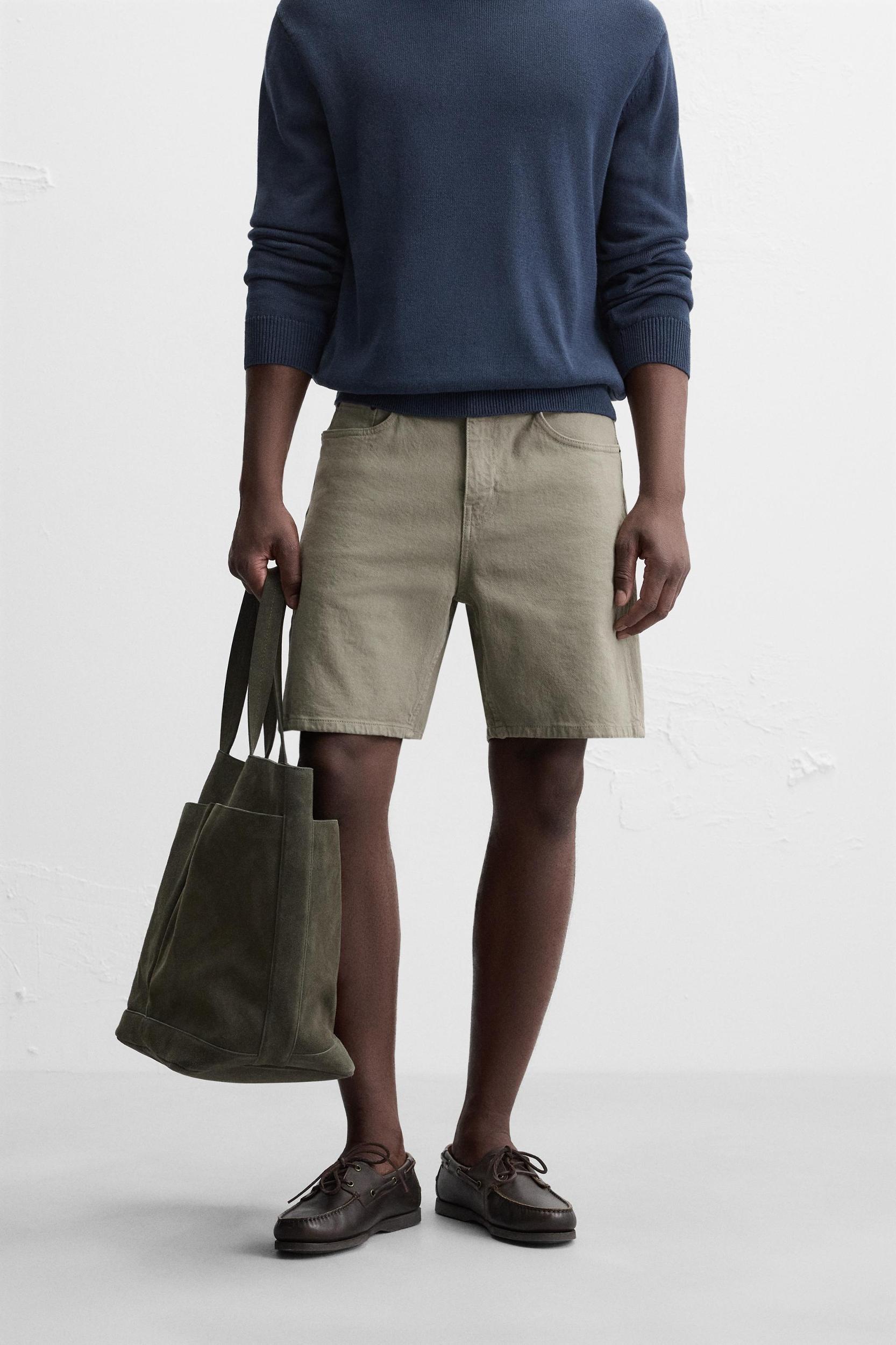 REGULAR FIT DENIM SHORTS Product Image