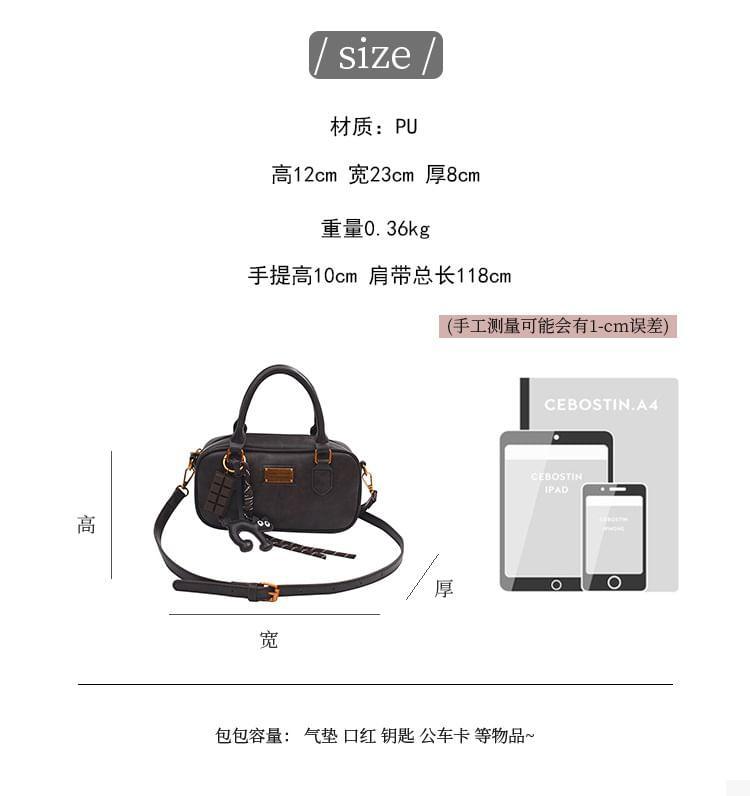 Applique Faux Leather Crossbody Bag Product Image